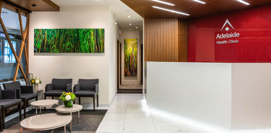 Adelaide Health Clinic reception area