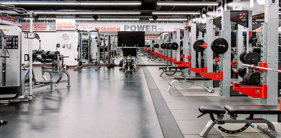 Strength Gym with equipment around the space