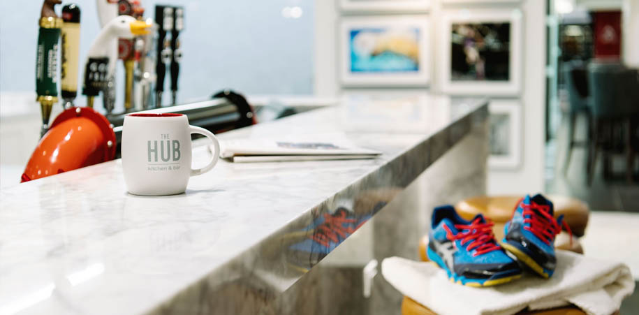 The HUB lounge and work area