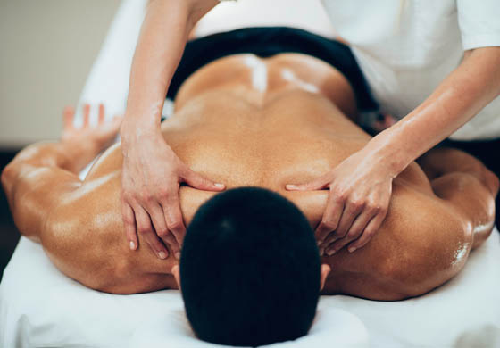 Man getting a massage