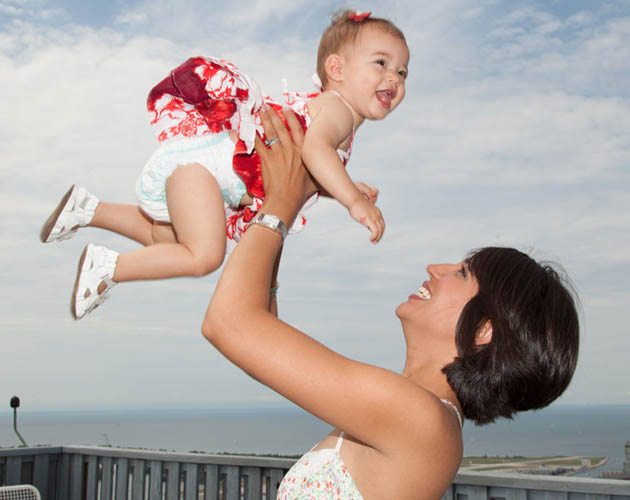 Member of staff and her daughter
