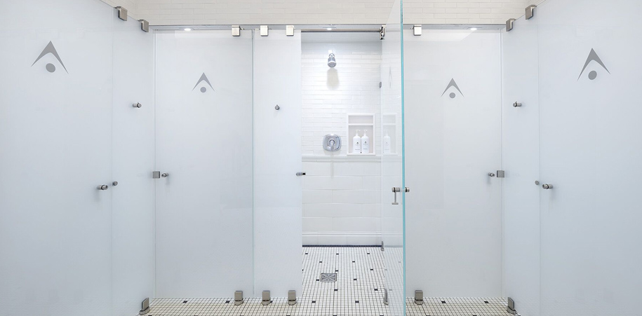 Showers in the Adelaide Club locker room