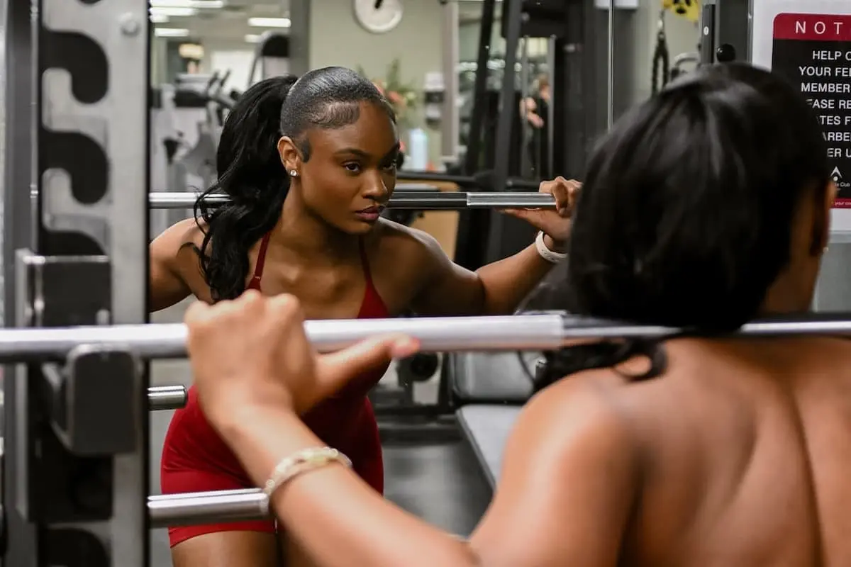 Member training in the women's only gym at the Adelaide Club
