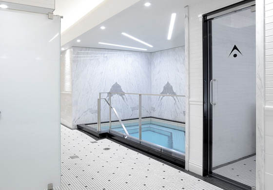 Steam room and whirlpool in the women's locker room at the Adelaide Club