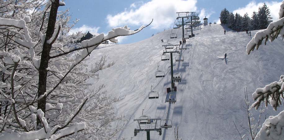 Ski slope at the Caledon Ski Club in Caledon, Ontario