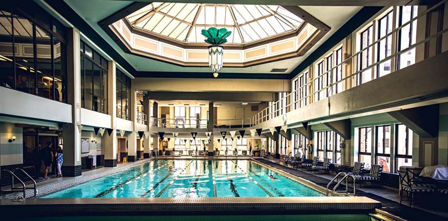 Pool at the Los Angeles Athletic Club in Los Angeles, California