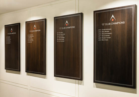 4 Squash championship boards at the Adelaide Club