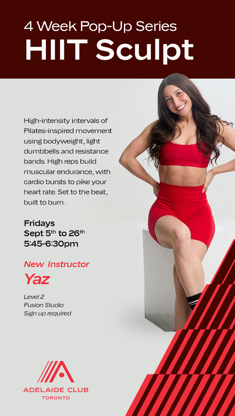 HIIT Sculpt - 4 week pop-up series - Fridays, running September 5-26, 5:45-6:30pm