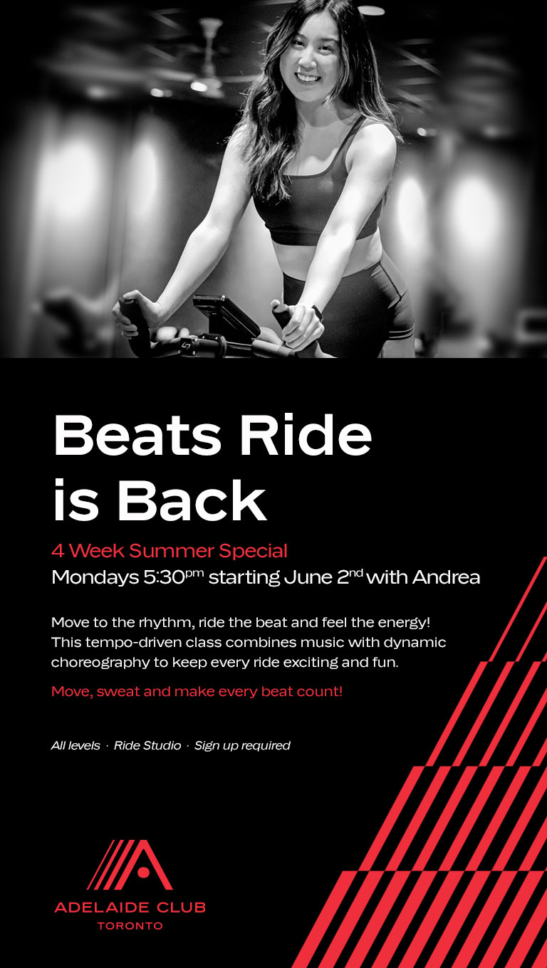 Beats Ride is Back - 4 week Summer Special - Monday, 5:30pm starting June 2nd with Andrea