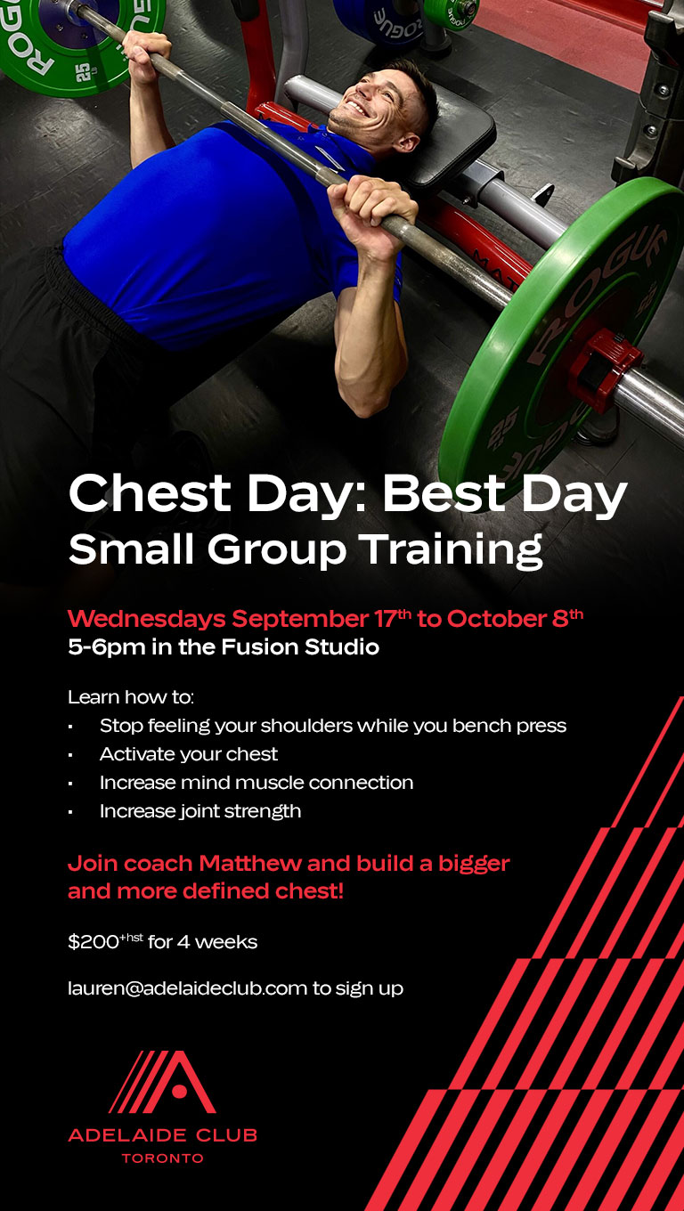 Chest Day: Best Day, September 17-October 8